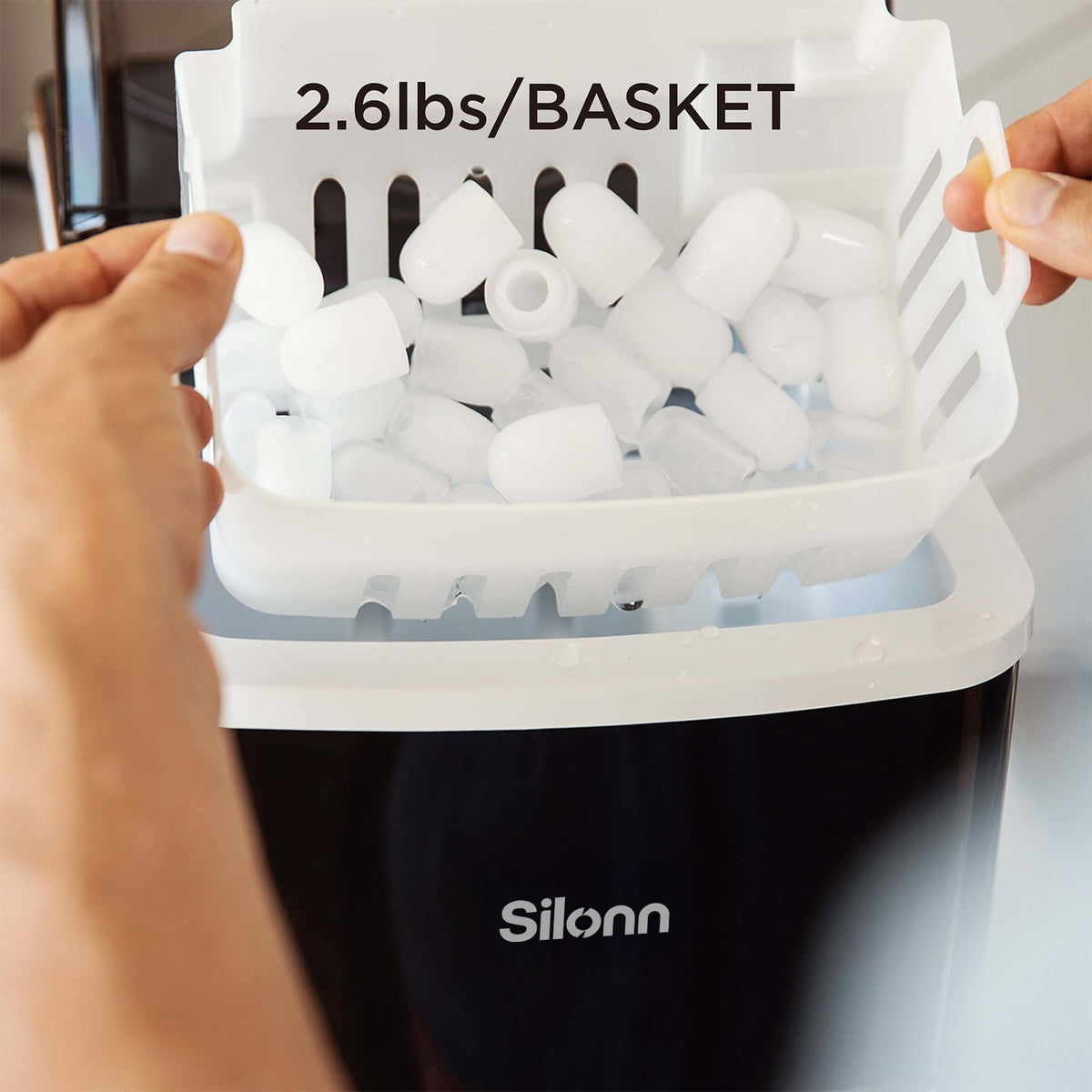 Silonn Countertop Ice Maker Maker - 26 lbs/day