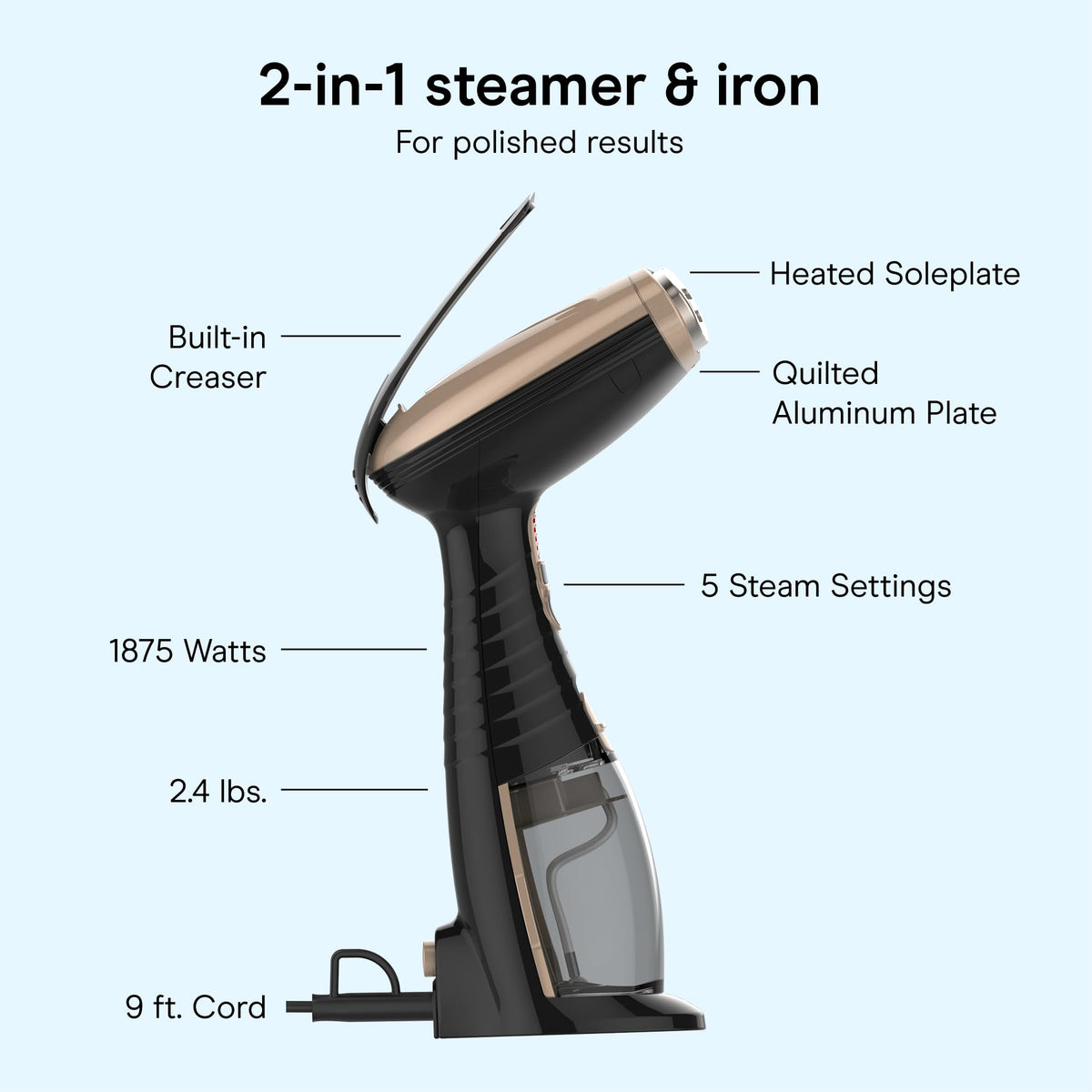 Conair Handheld Garment Steamer – 1875W