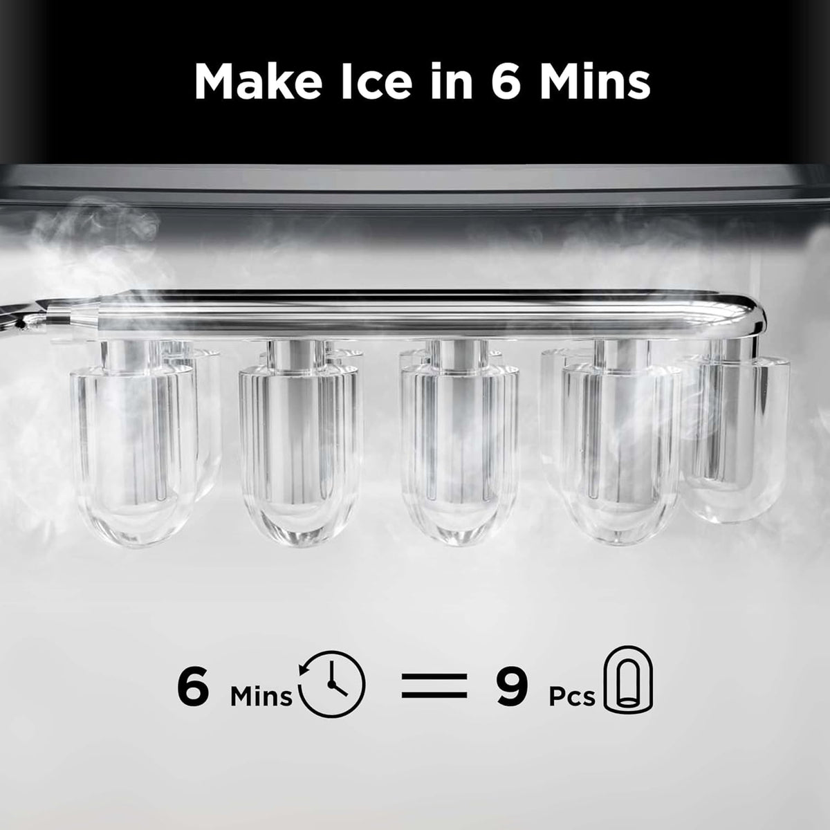 Silonn Countertop Ice Maker Maker - 26 lbs/day