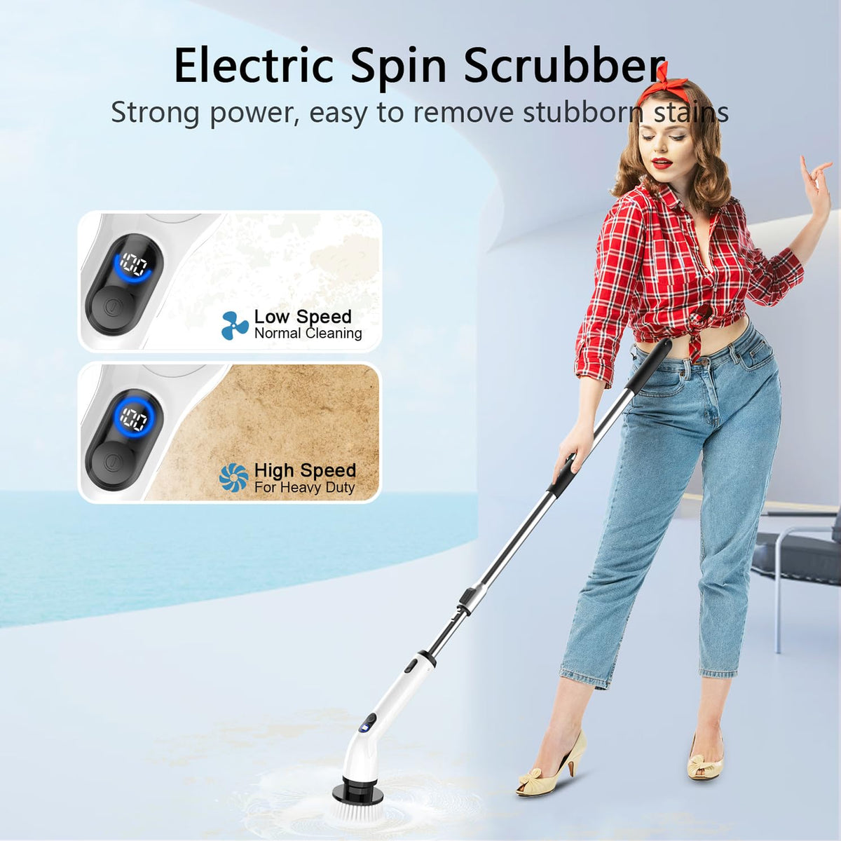 TUYU Cordless Electric Spin Scrubber